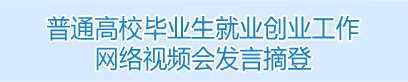 普通高校毕业生就业创业工作网络视频会发言