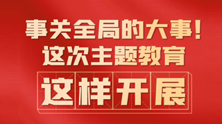 事关全局的大事！这次主题教育，这样开展